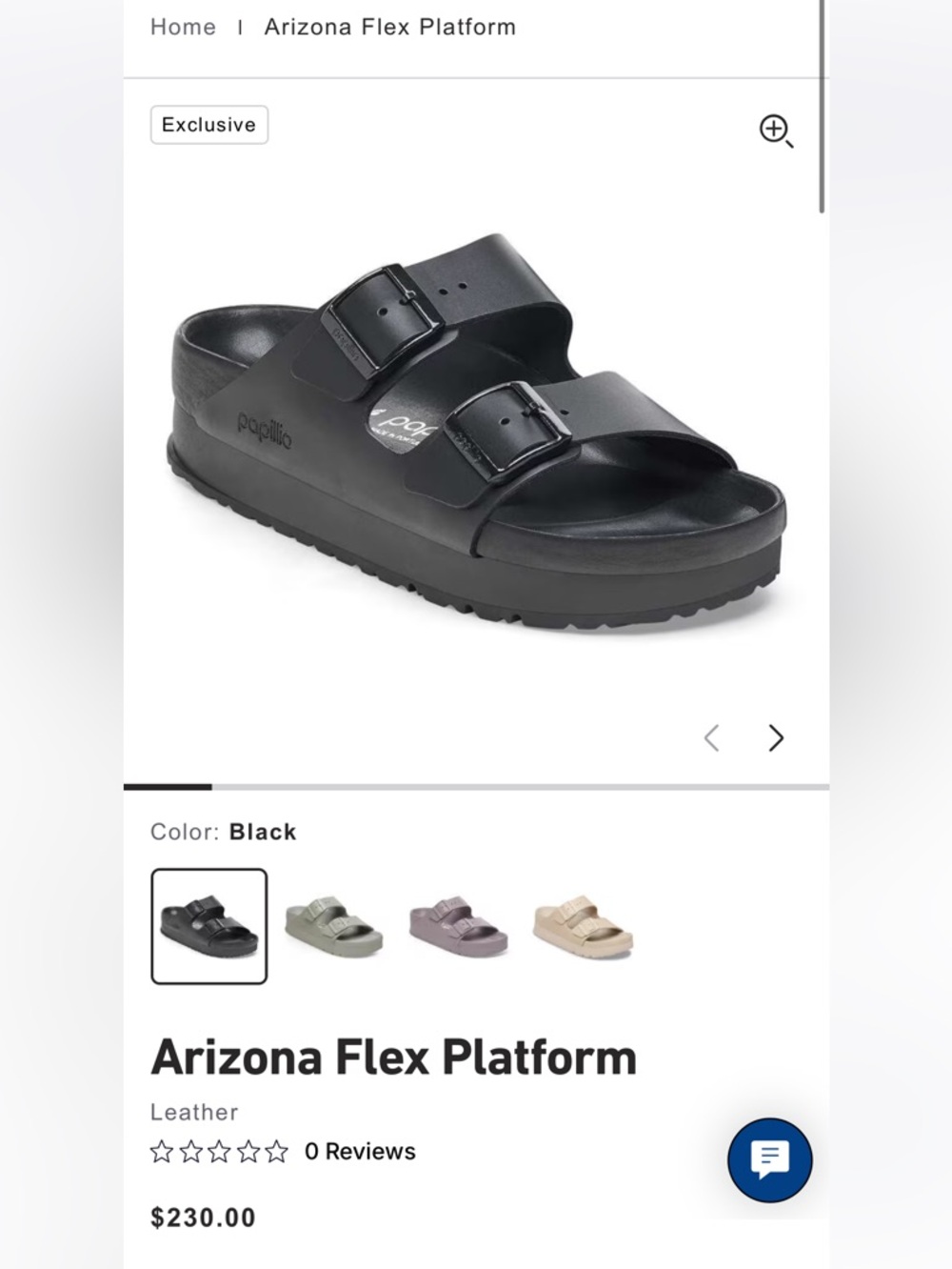 Birkenstock Papillio Arizona Flex Platform Black VGUC Size 38